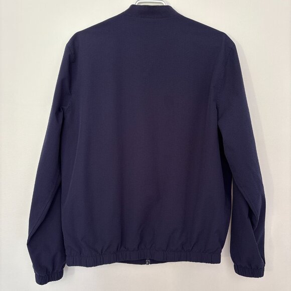 Scotch & Soda Seersucker Full Zip Jacket Navy Blue Men's Size S - Picture 8 of 12
